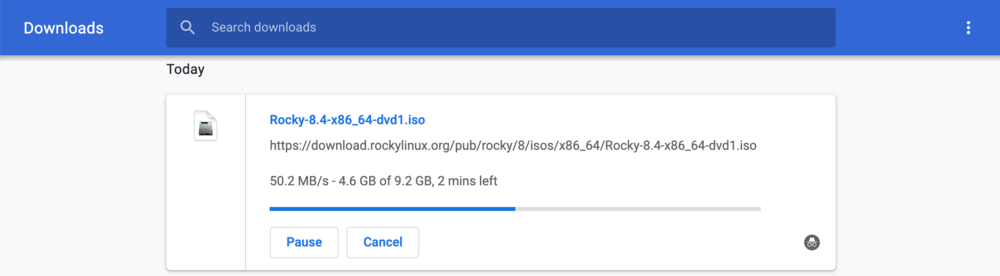Chrome descargar Rocky Linux 