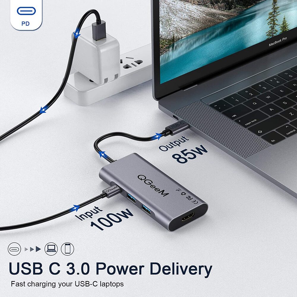 Hub USB QGeem 7-es-1 © QGeem