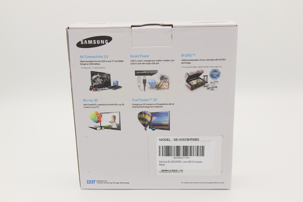 Samsung SE-506CB/RSBD Grabador de BLU-Ray Externo 